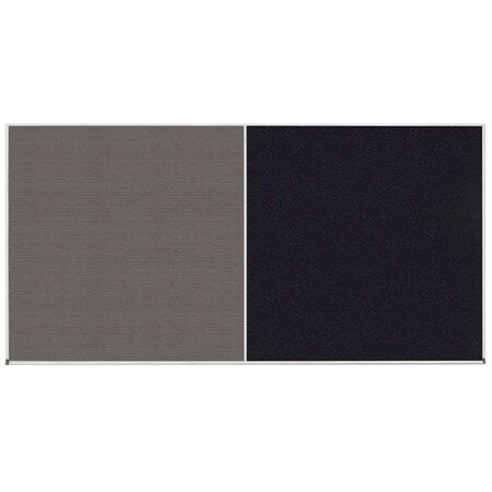 United Visual Products Enclosed Corkboard, 1 Door, 60"x36", 4" Fra UV3417-BLACK-DRKSPR